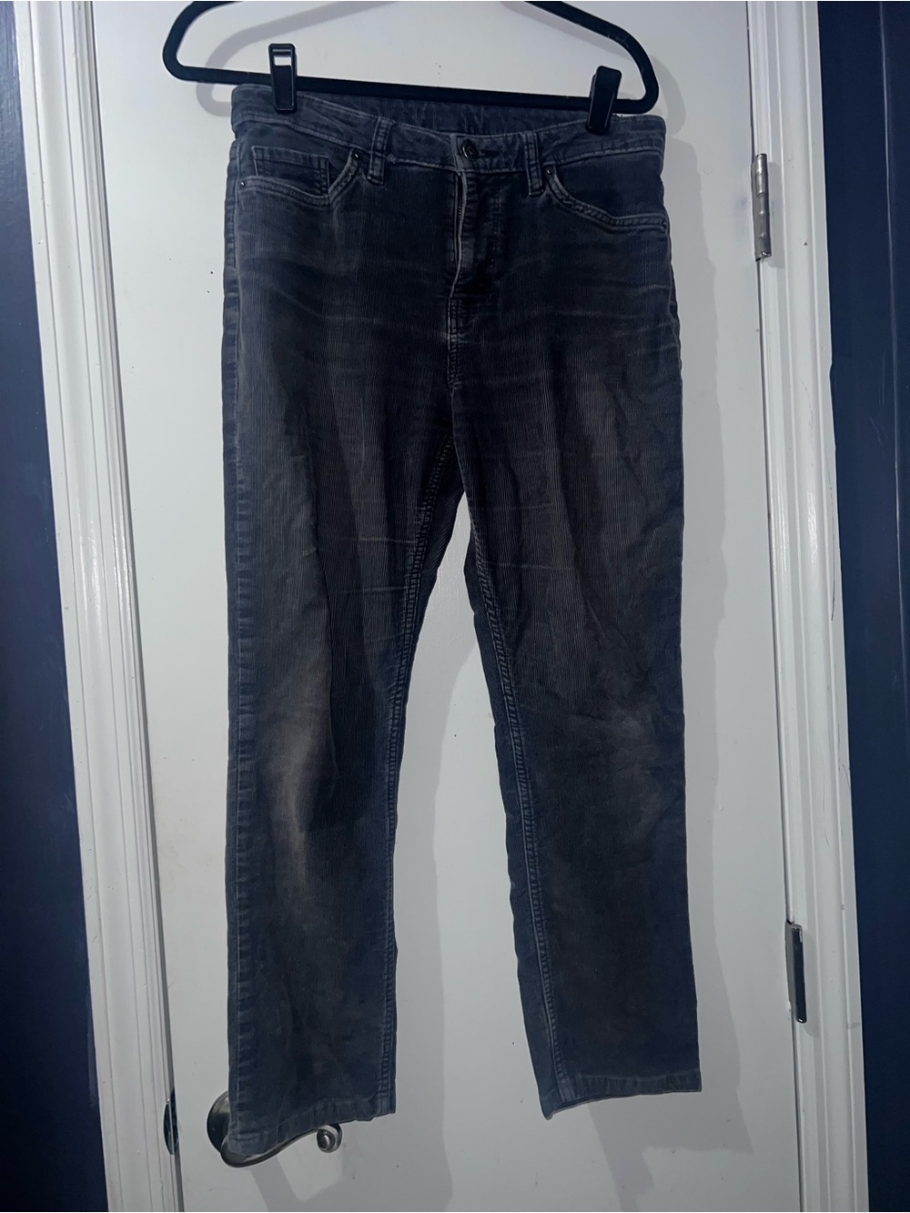 Patagonia Straight  Corduroy Jeans in Dark Gray Wash